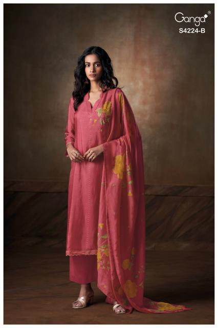 Ganga ishvika 4224 wholesale dress materials in surendranagar